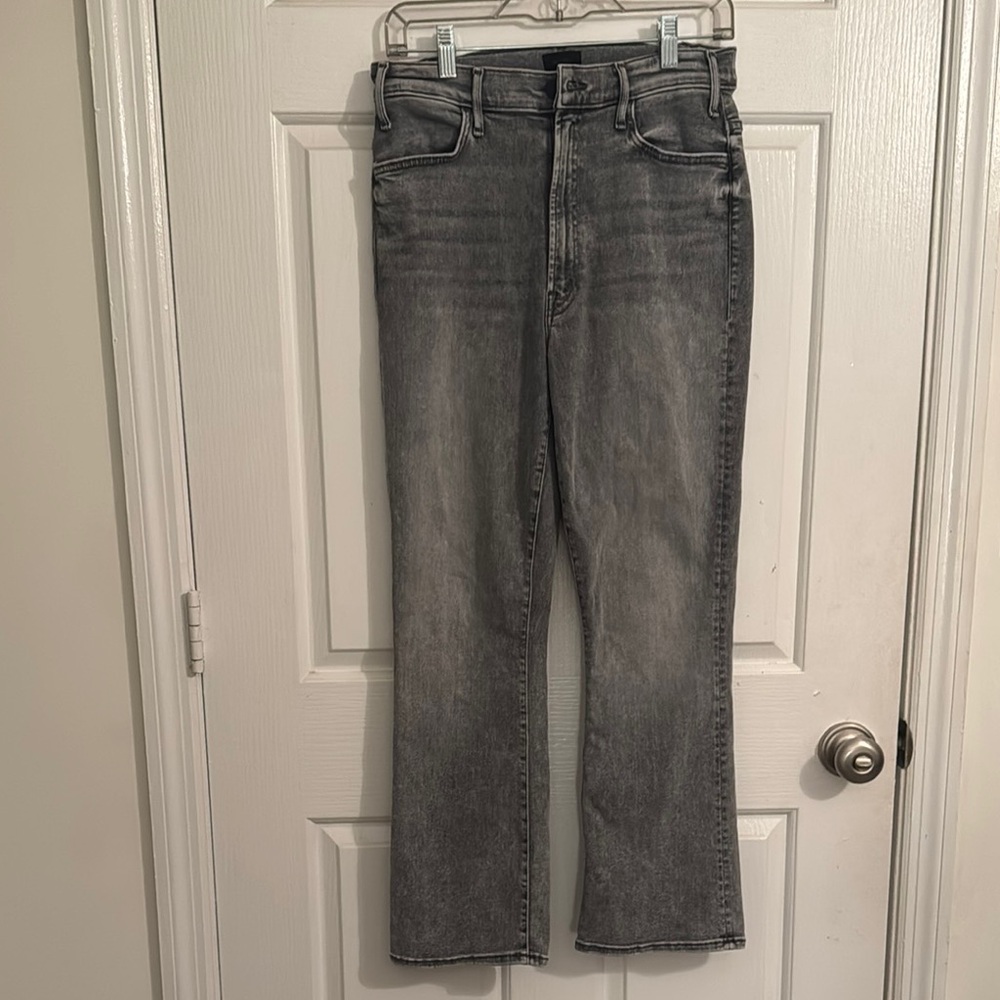 MOTHER Gray Hustler Ankle Wash Northern Straight Leg Jeans Versatile Comfort.